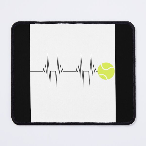 Item preview, Tennis Heartbeat T-Shirt in black designed and sold by MegaTrendShop.