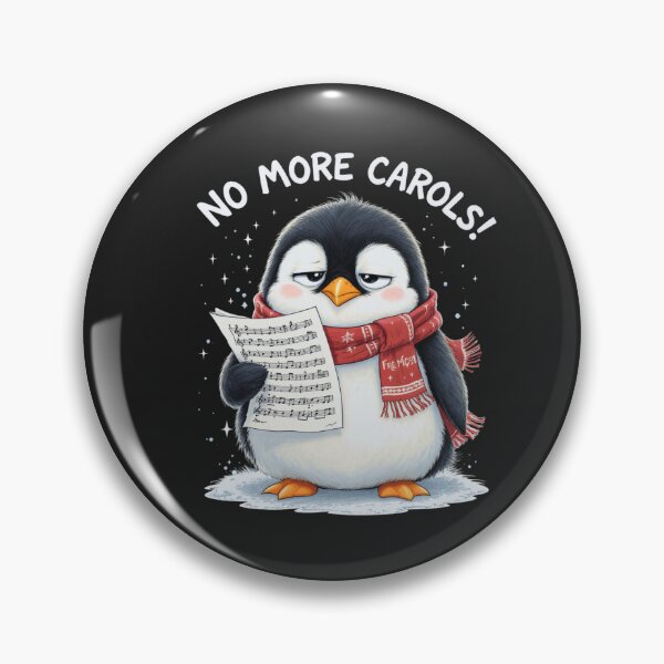 Item preview, Fed-Up Penguin – “No More Carols!” | Funny Christmas Penguin Design designed and sold by ColorSplash123.