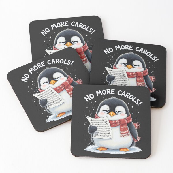 Item preview, Fed-Up Penguin – “No More Carols!” | Funny Christmas Penguin Design designed and sold by ColorSplash123.