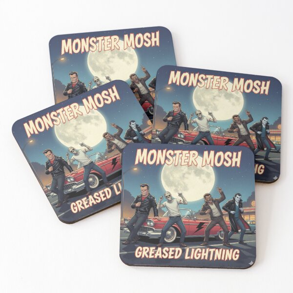 Item preview, Monster Mosh - Greased Lightning designed and sold by ASABCreative.