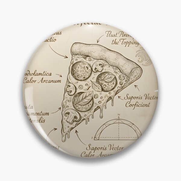 Item preview, Anatomy of a Perfect Pizza Slice - Da Vinci Style designed and sold by GREENZ0NE.