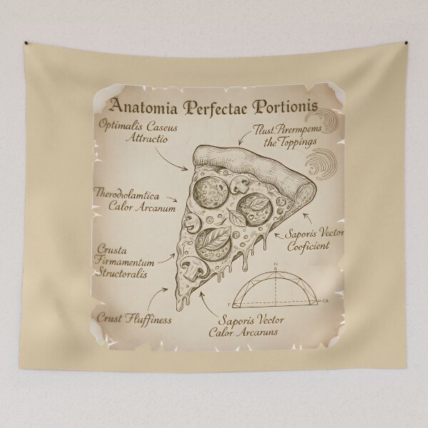 Item preview, Anatomy of a Perfect Pizza Slice - Da Vinci Style designed and sold by GREENZ0NE.