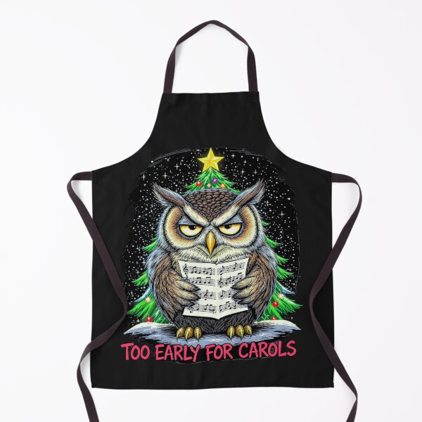 Item preview, Christmas Owl – “Too Early for Carols” | Grumpy Holiday Owl Design designed and sold by ColorSplash123.