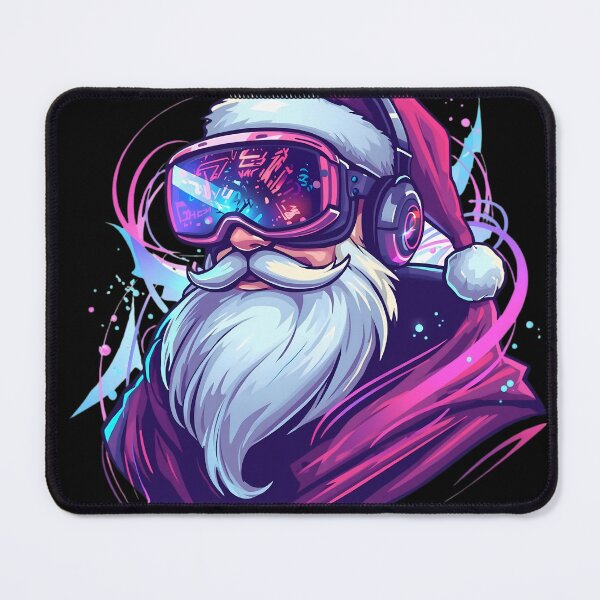 Item preview, Neon Gamer Santa RGB Glow Art designed and sold by SoulenCify.
