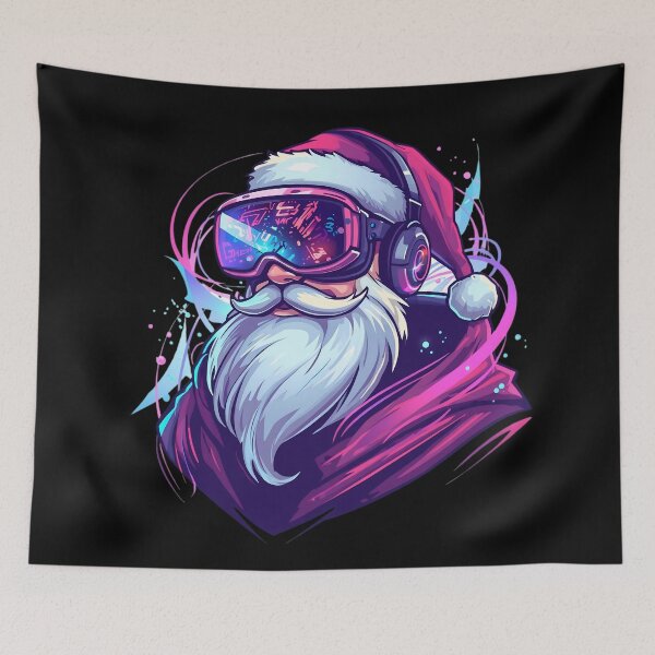 Item preview, Neon Gamer Santa RGB Glow Art designed and sold by SoulenCify.