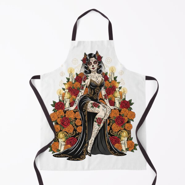 Item preview, Dark Goddess Catrina – Gloomy Sugar Skull, Mystical Witch, Occult Feminine Art designed and sold by BellaAbreu8.