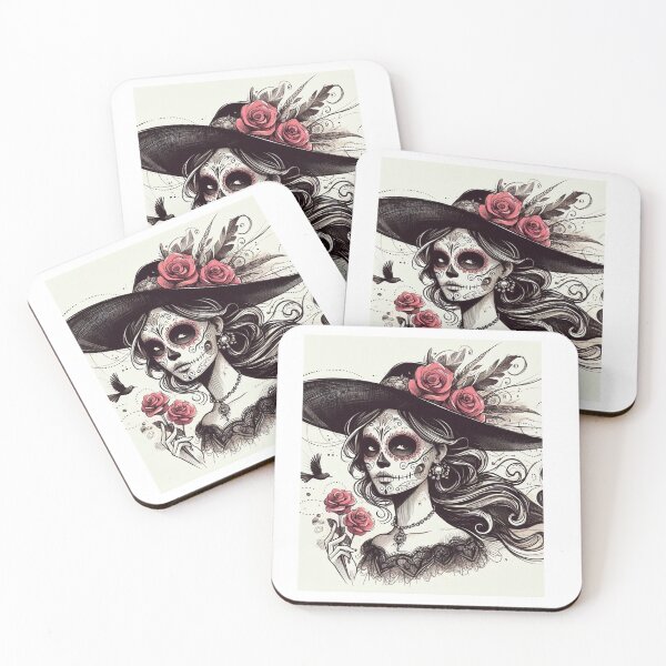 Item preview, Catrina Princess – Elegant Sugar Skull, Divine Feminine, Mystical Floral Art designed and sold by BellaAbreu8.