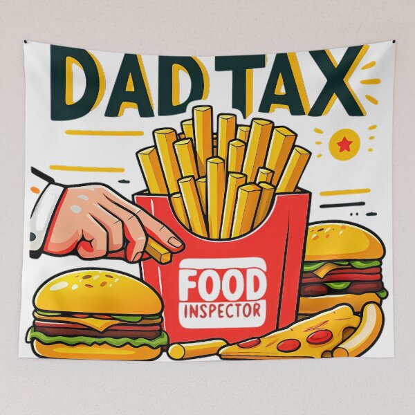 Item preview,  Dad Tax Food Inspector Funny Fast Food Design designed and sold by DrawDrip.