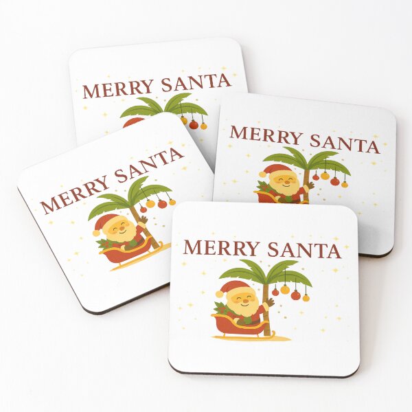 Item preview, Merry Santa Tropical Palm Tree Christmas designed and sold by TrinovaCreates.