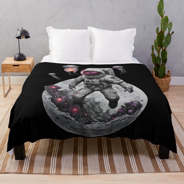 Item preview, Astronaut in Space – Surreal Cosmic Jellyfish Illustration designed and sold by Neer arts.