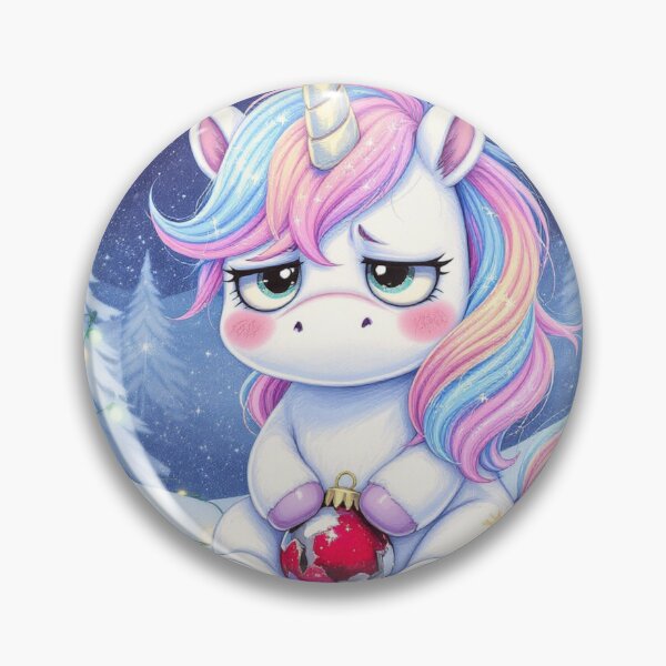 Item preview, Moody Christmas Unicorn – “Sparkle Somewhere Else” | Grumpy Holiday Unicorn Design designed and sold by ColorSplash123.