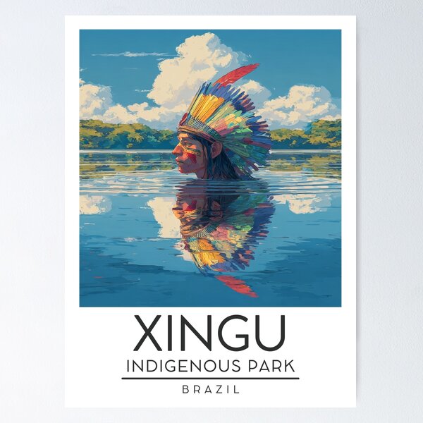 Item preview, Xingu Indigenous Park - Brazil designed and sold by GoodOldVintage.