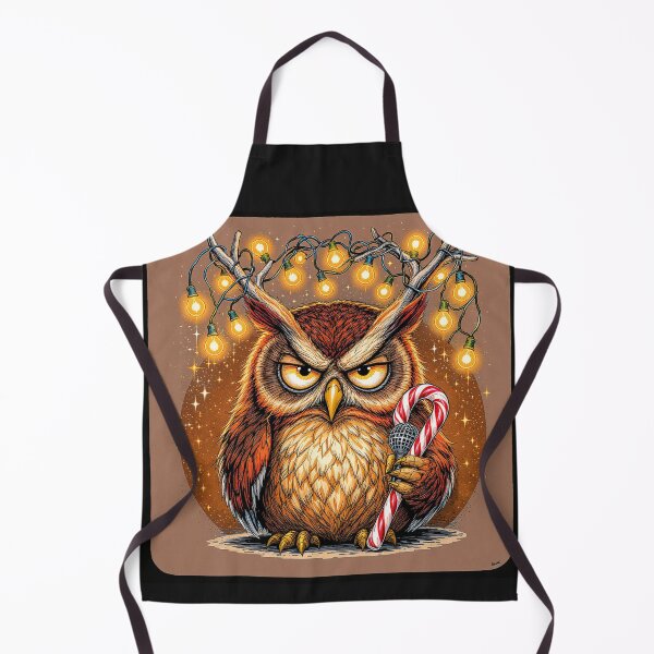 Item preview, Grumpy Owl – “Too Early for Carols” | Angry Christmas Owl Design designed and sold by ColorSplash123.
