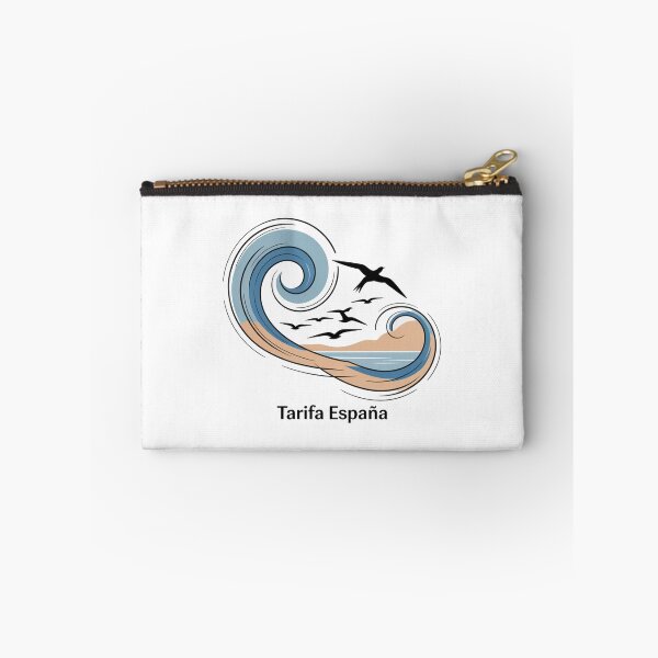 Item preview, Tarifa, España: Olas en espiral y aves — Naturaleza costera minimalista designed and sold by CircinusStore.