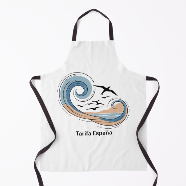 Item preview, Tarifa, España: Olas en espiral y aves — Naturaleza costera minimalista designed and sold by CircinusStore.