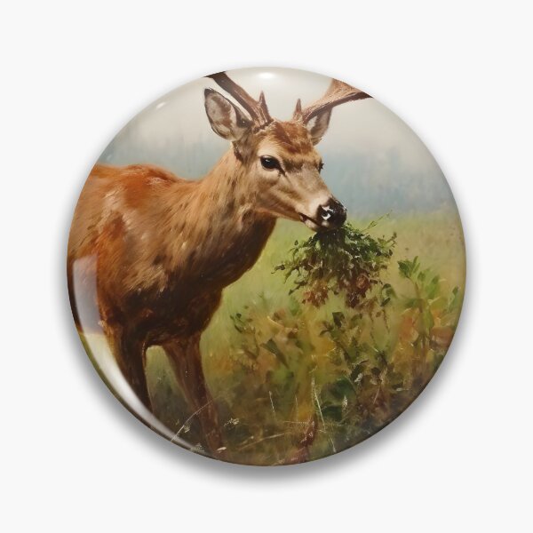 Item preview, Deer Landscape Painting, Rustic Deer Painting, Hunting Deer Art, Cabin Decor, Rustic Landscape Painting designed and sold by SavageVision.