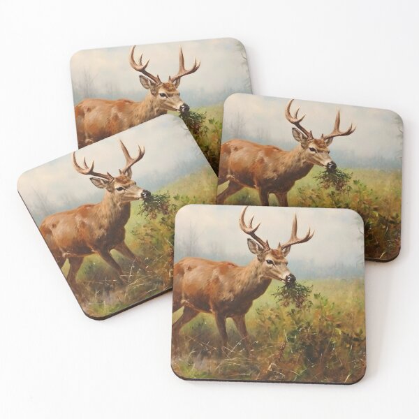 Item preview, Deer Landscape Painting, Rustic Deer Painting, Hunting Deer Art, Cabin Decor, Rustic Landscape Painting designed and sold by SavageVision.