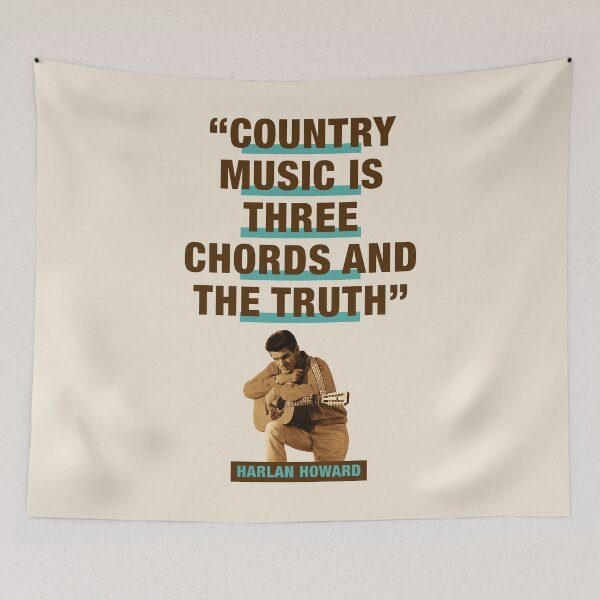 Item preview, Harlan Howard Quote:  "Country Music Is Three Chords And The Truth" designed and sold by TIGERDAVER.