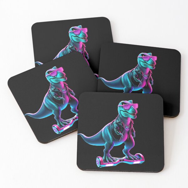 Item preview, Cool Retro Synthwave T-Rex Riding Hoverboard designed and sold by oynipshop.