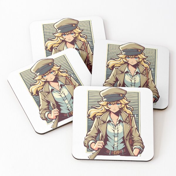 Item preview, Blonde Detective Agent in Trench Coat | Manga Pop Art designed and sold by iwzzuel.