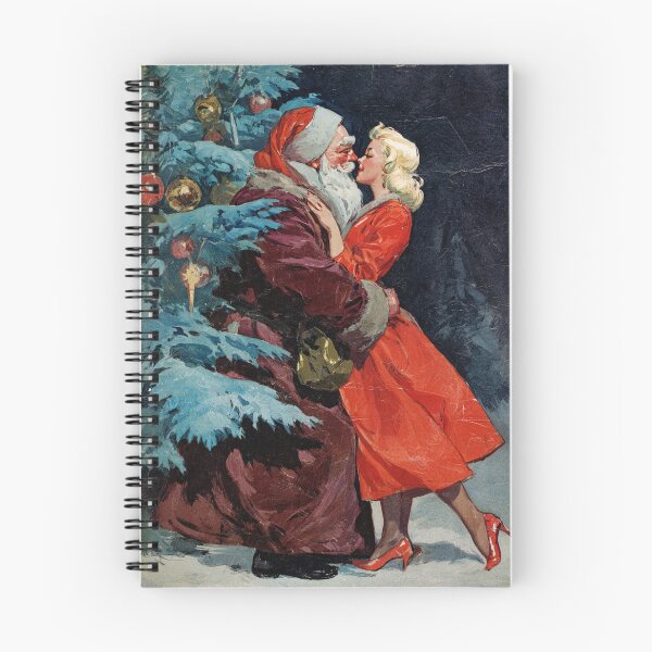 Item preview, Santa kissing Mrs. Clause Christmas card designed and sold by MendaciousMina.