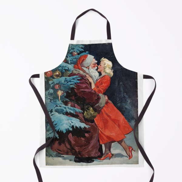 Item preview, Santa kissing Mrs. Clause Christmas card designed and sold by MendaciousMina.