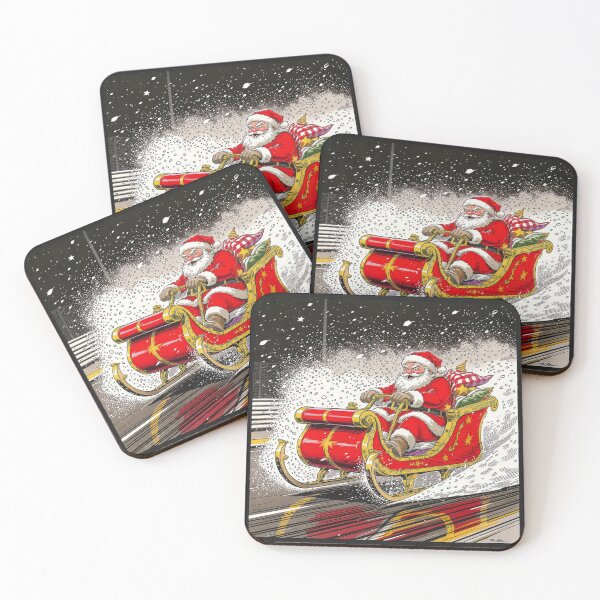 Item preview, Sleigh Drift Santa – Racing Meme Style | Funny High-Energy Christmas Design designed and sold by ColorSplash123.