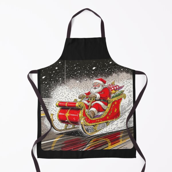 Artikelvorschau, Weihnachtsmann im Schlittendrift – Renn-Meme-Stil | Lustiges, energiegeladenes Weihnachtsdesign entworfen und verkauft von ColorSplash123.