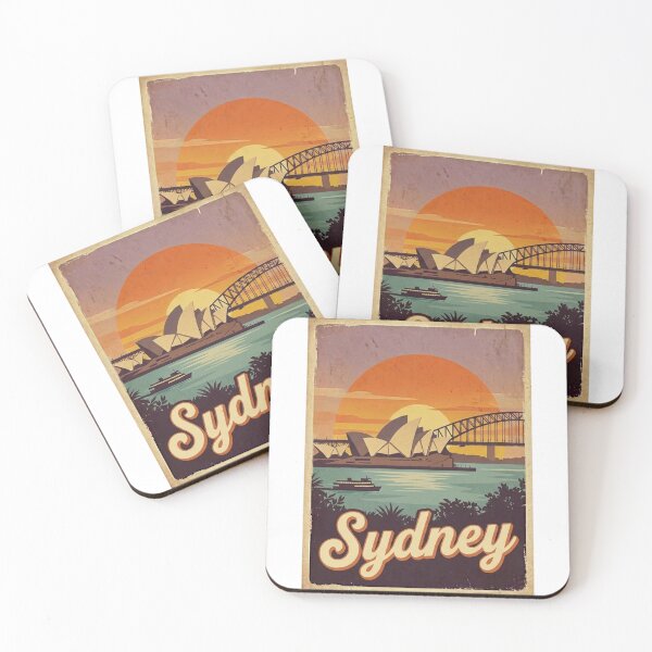 Item preview, Vintage Sydney Sunset Opera House & Harbour Bridge designed and sold by EverBranz-stor.