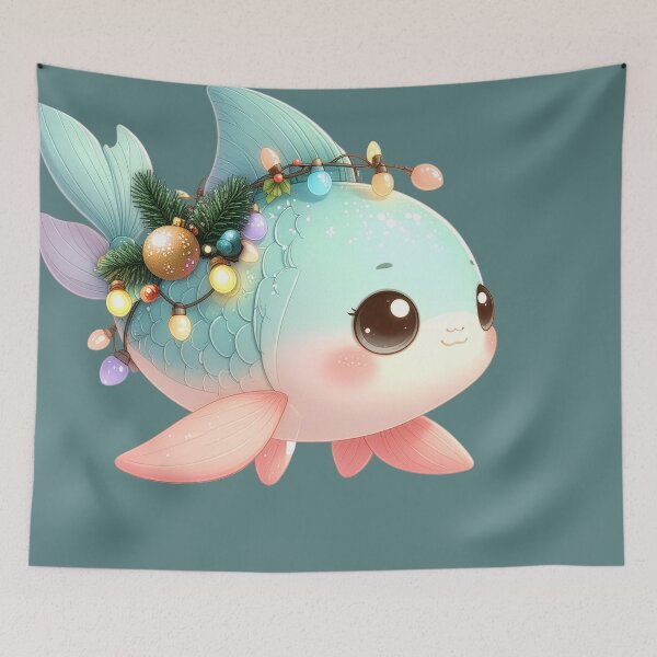 Item preview, Christmas Fish x Pisces Zodiac sign designed and sold by Pixelo Studio.