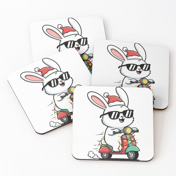 Item preview, Cute Bunny on Moped designed and sold by ClubofStitches.