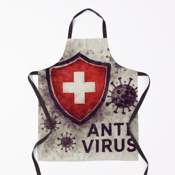 Item preview, Antivirus Shield Watercolor by Modern Mojo | Red Cross Protection Art | Virus Defense Illustration designed and sold by Modern-Mojo.