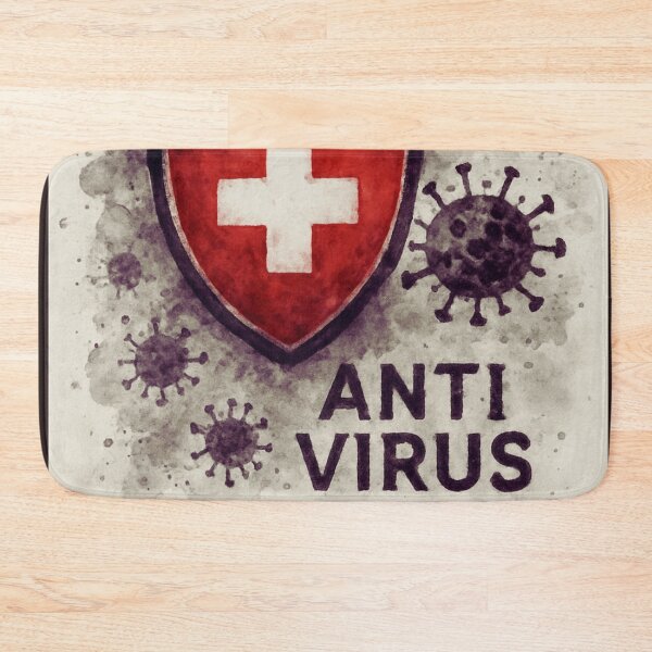 Item preview, Antivirus Shield Watercolor by Modern Mojo | Red Cross Protection Art | Virus Defense Illustration designed and sold by Modern-Mojo.