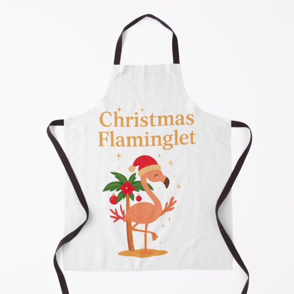 Item preview, Festive Beach Flamingo Holiday Artwork designed and sold by TrinovaCreates.