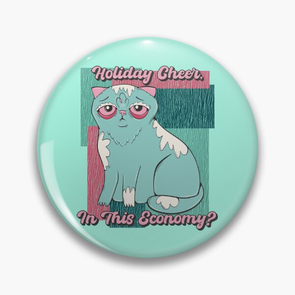 Item preview, holiday cheer, in this economy? sad christmas cat designed and sold by crestfallenmermaid.