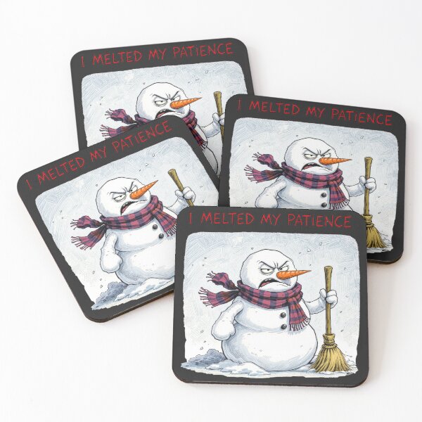 Item preview, Angry Snowman – “I Melted My Patience” | Funny Melting Snowman Christmas Design designed and sold by ColorSplash123.