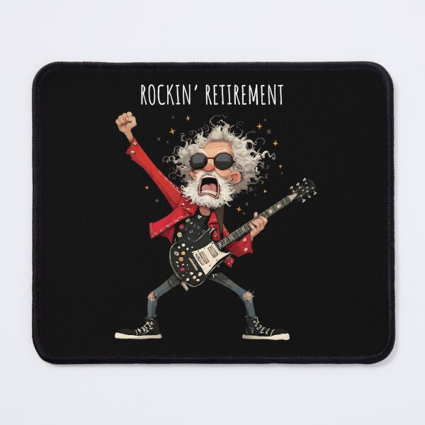 Item preview, Rockin' Retirement Funny Guitar Character Design designed and sold by MTJ-Mushrooms.