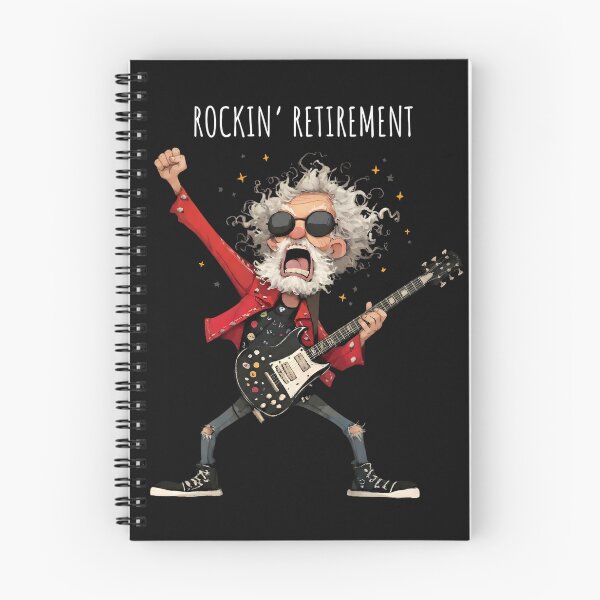 Item preview, Rockin' Retirement Funny Guitar Character Design designed and sold by MTJ-Mushrooms.