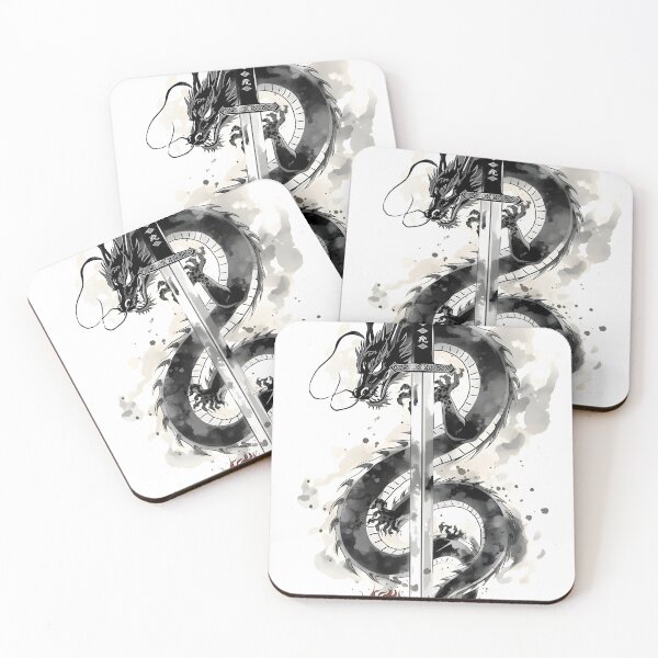 Item preview, Dragon & Katana – Japanese Brush Art designed and sold by MugenAnime.