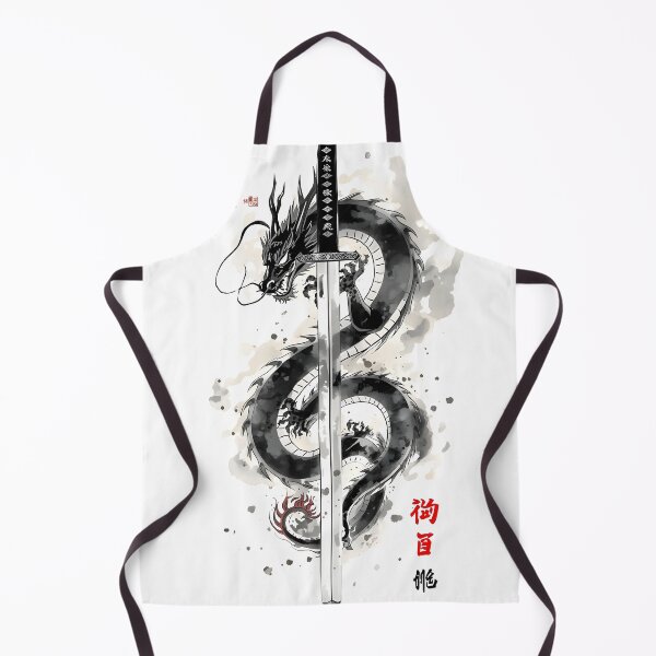 Item preview, Dragon & Katana – Japanese Brush Art designed and sold by MugenAnime.