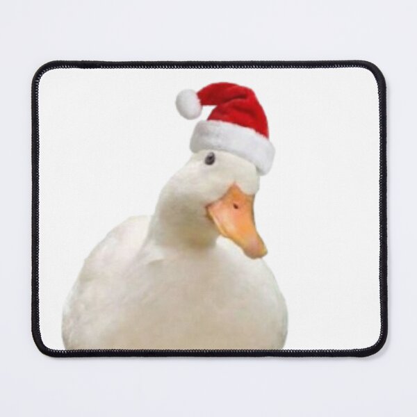 Item preview, Funny Fat White Duck with a Tiny Christmas Santa Hat designed and sold by Aesthetic Crew.