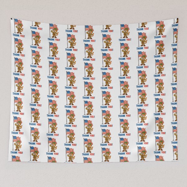 Item preview, Cat soldier saluting the American flag thank you designed and sold by Be-Random.