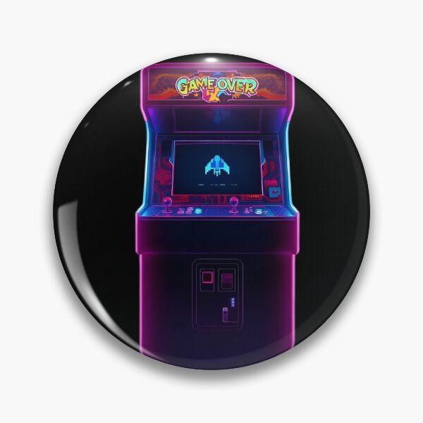 Item preview, Vaporwave Arcade Cabinet | Synthwave Retro Gaming Poster | GAME OVER Neon Light Art designed and sold by NeonOrbit89.