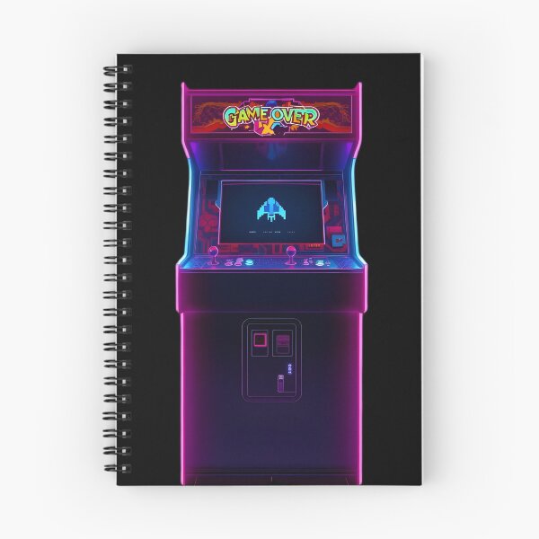Item preview, Vaporwave Arcade Cabinet | Synthwave Retro Gaming Poster | GAME OVER Neon Light Art designed and sold by NeonOrbit89.