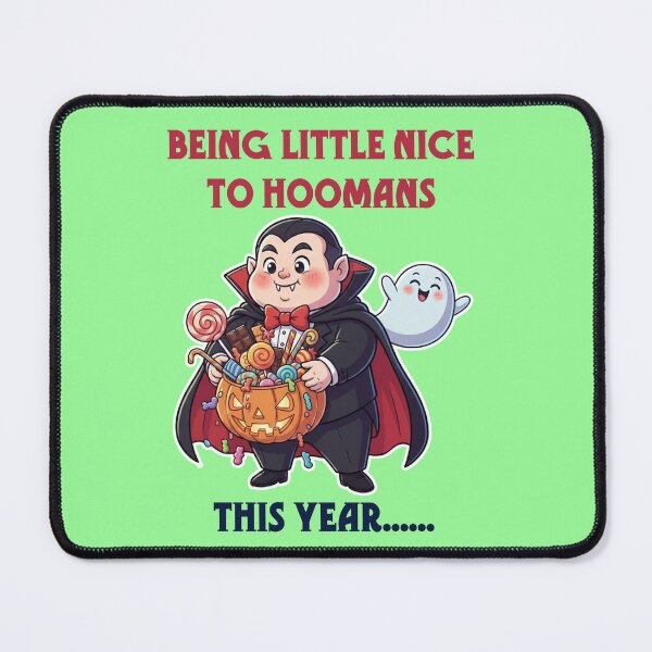 Item preview, Cute Vampire Trick or Treat 'Nice to Hooman's Halloween Decal designed and sold by The-Tiny-Canvas.