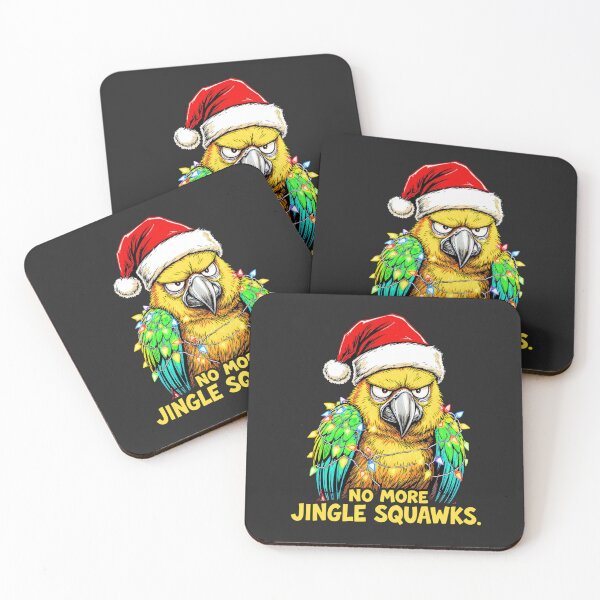 Item preview, Grumpy Parrot – “No More Jingle Squawks” | Funny Christmas Parrot Design designed and sold by ColorSplash123.