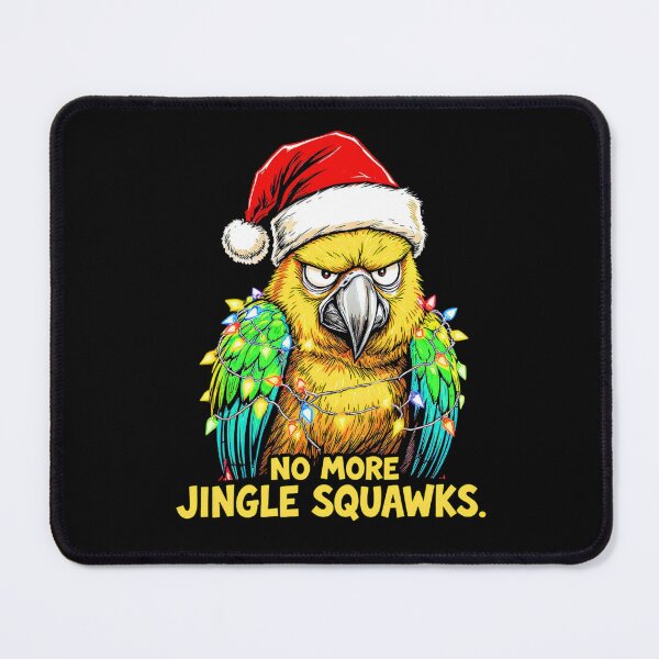 Item preview, Grumpy Parrot – “No More Jingle Squawks” | Funny Christmas Parrot Design designed and sold by ColorSplash123.