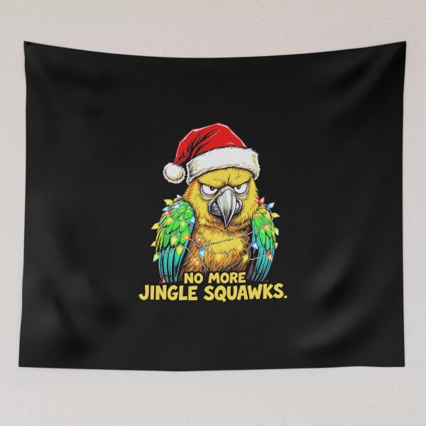 Item preview, Grumpy Parrot – “No More Jingle Squawks” | Funny Christmas Parrot Design designed and sold by ColorSplash123.