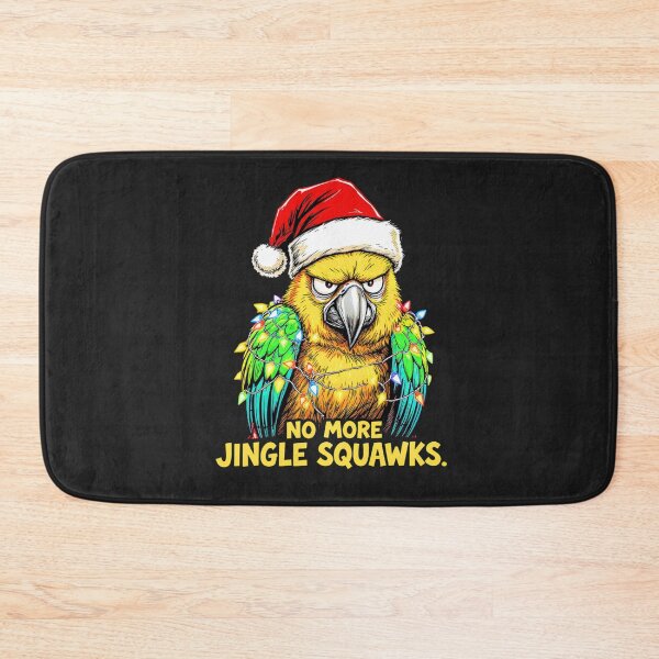 Item preview, Grumpy Parrot – “No More Jingle Squawks” | Funny Christmas Parrot Design designed and sold by ColorSplash123.
