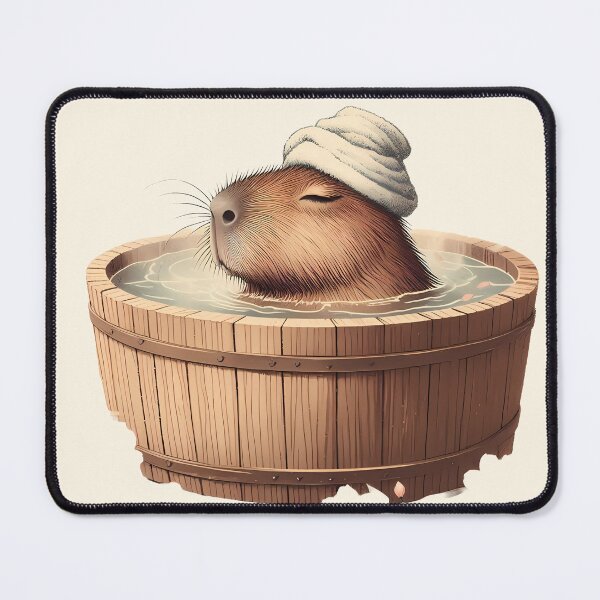 Item preview, Chill Capybara Spa Day Japanese Onsen Vibe designed and sold by oynipshop.